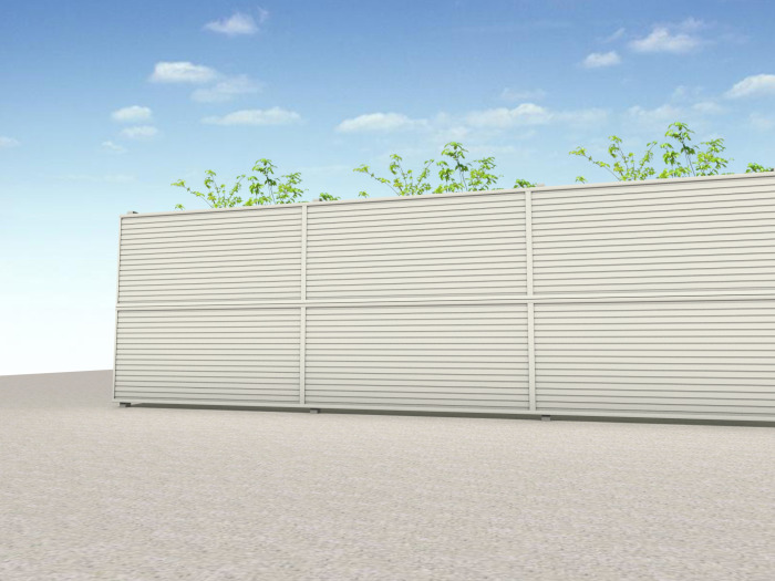 正規】YKKAPシンプレオ5F型 横目隠し 2段支柱形材 フェンスを値引45