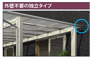 正規】YKKAP独立式エフルージュ FIRST 大型テラス1階用 テラス屋根を値