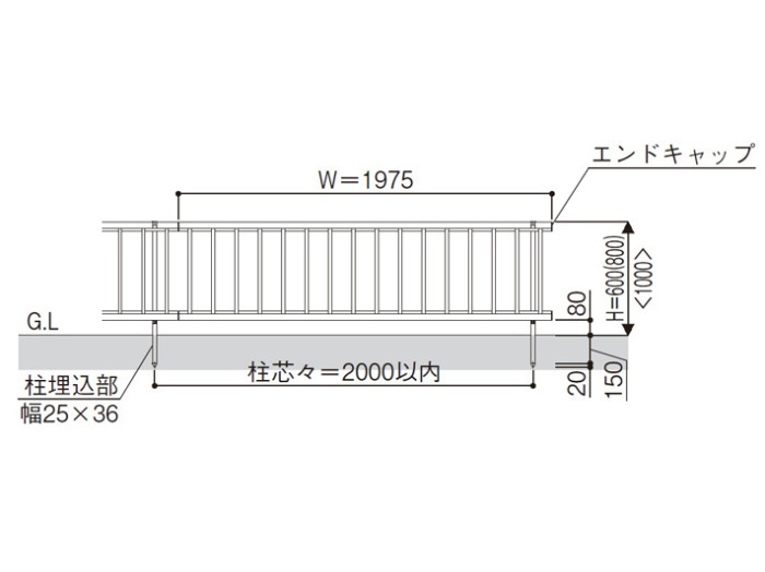 正規】YKKAPシンプレオT2型 縦格子16本形材 フェンスを値引45%工事販売 東京神奈川千葉埼玉茨城