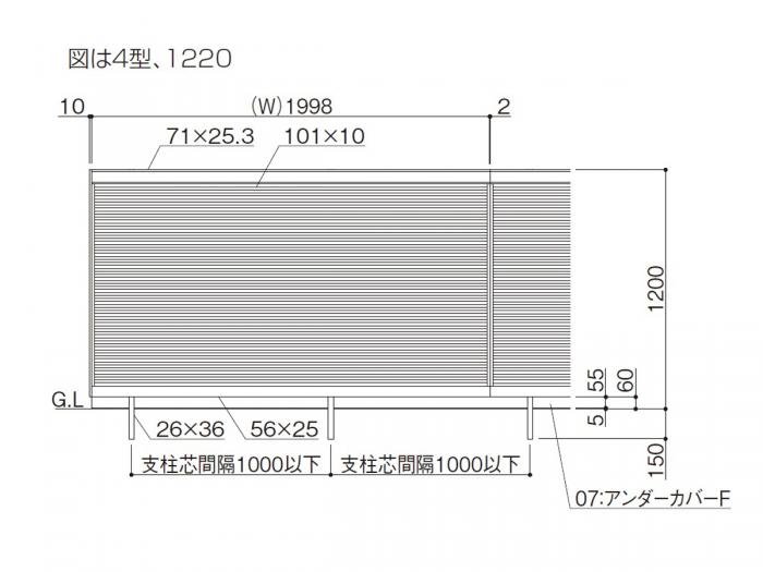 四国化成 アルディ 4型 寸法図