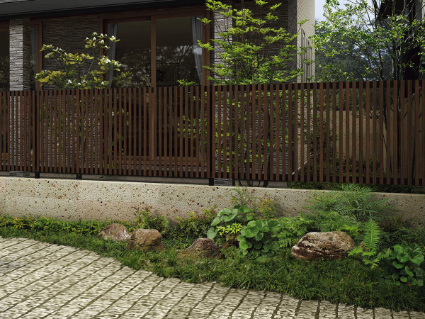 正規】YKKAP木製調 ルシアスH08型 たてストライプ形材 フェンスを値引40%工事販売 東京神奈川千葉埼玉茨城