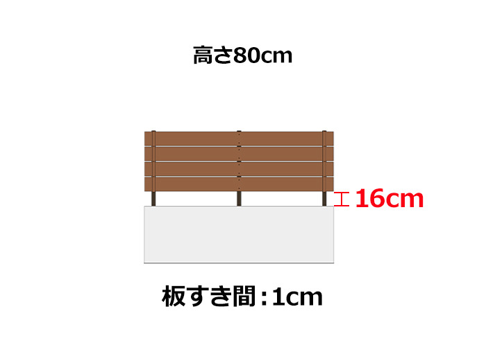 グローベン プラドone 板幅150 高さ800mm