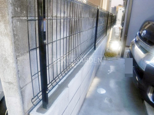 施工例画像：東京都 世田谷区  目隠しフェンス塀 境界フェンス塀