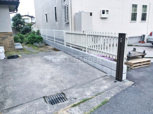 施工例画像：埼玉県 越谷市  境界フェンス塀