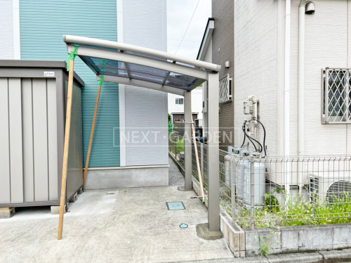 施工例画像：埼玉県 川越市  自転車バイク屋根 LIXILネスカR