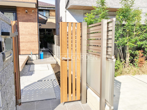 施工例画像：東京都 小金井市  新築シンプル クローズ外構