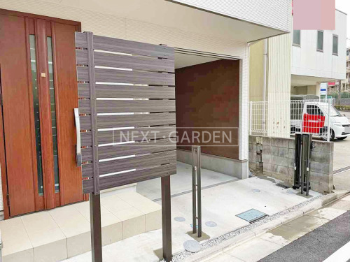 施工例画像：神奈川県 川崎市  目隠しフェンス塀 伸縮門扉