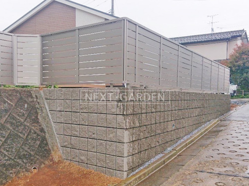 施工例画像：茨城県 取手市  人工木材ウッドデッキ 目隠しフェンス塀