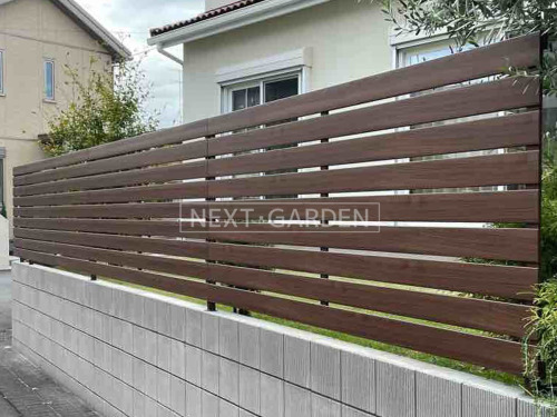 施工例画像：茨城県 つくばみらい市  目隠しフェンス塀 境界フェンス塀